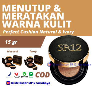 SR12 Perfect Cushion 15gr Natural Ivory Foundation SPF 30 GMP BPOM