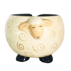 Sleepy Sheep Ceramic Yarn Bowl Yarns Ball Storage Holder Knitting Crochet Accessories for Needlecrafts