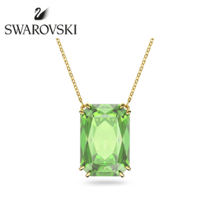 SWAROVSKI Luxury Millenia small size octagonal cut light green gemstone pendant necklace S925 sterling silver womens fashion necklace