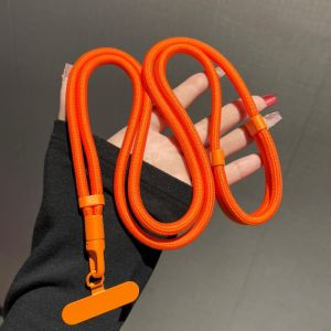 LMG92 Rotating Buckle Mobile Phone Lanyard Metal Clip Hanging Rope Phone Crossbody Chain Fashion Woven Cell Phone Strap Men Women