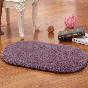 SWEET Oval Non Slip Water Absorption Coral Fleece For Shower Room Toilet Bathtub Bath Mat Doormat Bathroom Rugs Floor Carpet