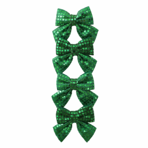SLIGHTDELVE 4PCS Exquisite Christmas Bow Ornament Shiny Sequined DIY Christmas Wreaths Bow Party Supplies Vintage Gift Decorative Bow Christmas Tree