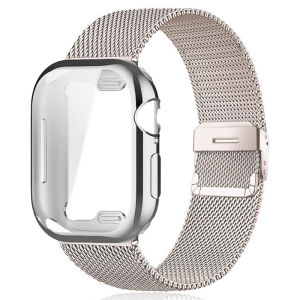 Dây đeo đồng hồ milan + vỏ cho Apple Watch 10 Ultra 2/1 49mm 46mm 42mm Vòng đeo tay bằng thép không gỉ cho đồng hồ iwatch Series Ultra 10 9 8 7 6 SE 5 4 3 2 1 45mm 41mm 40mm 44mm 38mm