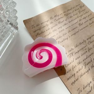 A STAR SHOP Cute Geometric Fashion Design Sweet Girls Spiral Hair Claw Acetic Acid Hair Claw Korean Style Hair Clip Women Hair Accessories Kamaboko Barrettes