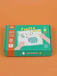 Creative 24 colors Finger Painting 30 Cards Safe for Children Early Learning Drawing Set Washable