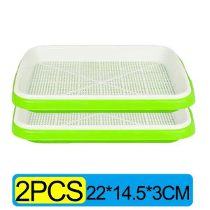 Dizoey 2PCS Microgreens Sprout Tray Germination Tray Double Layer Sprout Hydroponics Tray Plate Nursery Pots Soilless Cultivation Planting
