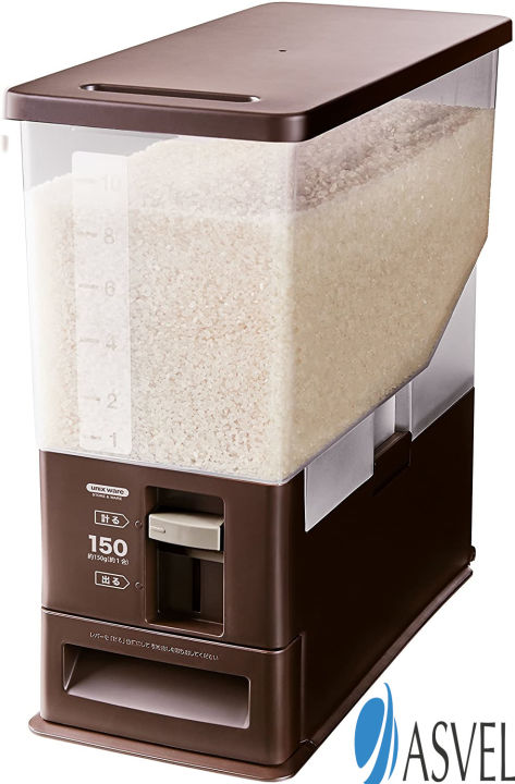 ASVEL Weighing Rice Bin 6 Kg Beige 7504 (Japanese Import