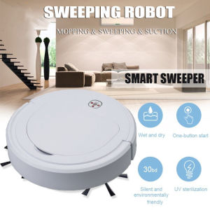 Smart 4-in-1 Robotic Vacuum Cleaner with Air Humidifier Blue Light Sterilization and USB Charging