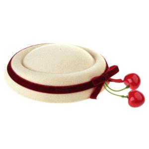 Cherry Pendant Bowknot Hat Hair Clip Small Hat Barrette For Women And Teens Girl Evening Party Headwear All Age