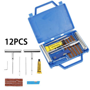 12pcs Cars Tire Repair Tools Kit With Box Car Tubeless Tire Repair Tools Kit Portable For Car Tire Repair