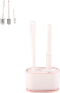 Toilet Brush and Holder Set Long Handle Toilet Brush Set Deep Cleansing Multifunctional Hanging for for Deep Cleaning Bathroom Toilet Scrubber (Green)