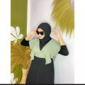 Outer kekinian ootd hijab crop top yura korea  rufly polos cringkle airflow viral. 