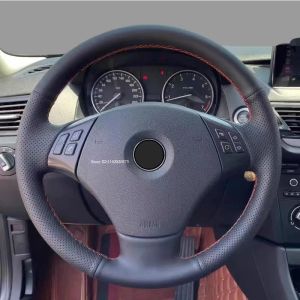 Kaly Customized Car Steering Wheel Cover For BMW 3 Series 320i 325i E90 2005 Model Black Artificial Perforated Leather Hand Stiching 4P7H5