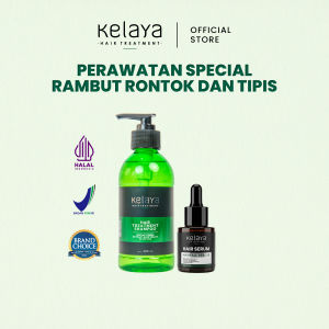 Kelaya Hair Treatment Shampoo Anti Ketombe Rontok 250ml + Serum 20ml Vitamin Penumbuh Rambut Cepat Tebal Perawatan Kulit Kepala Berminyak Penguat Akar Menutrisi Helai Mengurangi Patah Menjaga Kelembapan Formula Premium