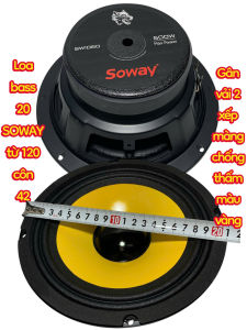 Loa bass 20 SOWAY gân vải tiếng cực sáng - từ 120 côn 42 - giá 1 cái - hàng nhập thái
