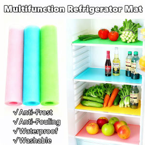 JACIRCLE 4PCS Anti-Frost Refrigerator Mat Multifunction Waterproof Fridge Drawer Pad Washable & Anti-Fouling