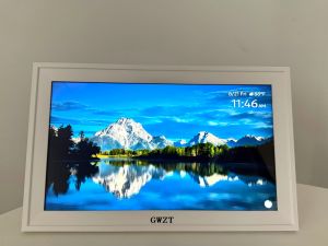 15.6 Inch Smart Digital Photo Frame 1080P IPS Full HD WiFi Cloud Photo Frame with Touch Screen Video Calendar Clock Alarm Remote APP Control for Home Office Gift