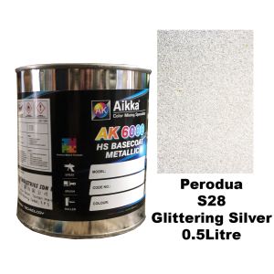 S28 Glittering Silver Perodua Touch Up Myvi Axia Bezza Alza CW Aikka Aerosol DIY Cat Spray 0.5Liter & 1Liter Kereta