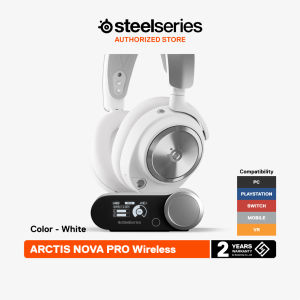 SteelSeries Arctis Nova Pro High-Fidelity Gaming Audio with Active Noise Cancellation หูฟังเกมมิ่งไร้สาย ไมโครโฟนตัดเสียงได้ดี รองรับ PC Mac PlayStation Switch VR และอื่นๆ