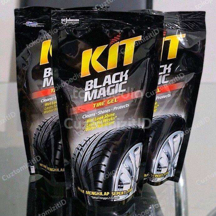 180ml Kit Black Magic Tire Gel Hitam Semir Pengkilap Ban Motor Mobil