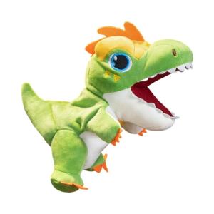 Đồ chơi thú bông khủng long kiểu hoạt hình con rối tay màu xanh lá cây mở miệng linh hoạt hàm Thú nhồi bông sáng tạo cho trẻ em