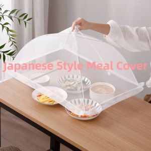 [SG SELLER] White square food cover mesh folding and removable food cover food cover dining table cover insect-proof cover