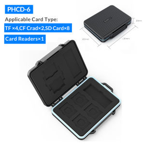 SD Card Case ORICO Memory Card Case Waterproof SD/TF Holder Anti-static Shockproof TF/SD/CF Cards Storage Protector Cover for Camera CF Cards