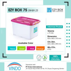 Ezy Box Container Box Plastik 75 Liter Kotak Penyimpanan