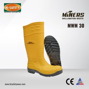MINERS WELLINGTON SAFETY BOOTS/ General Purpose / Mining