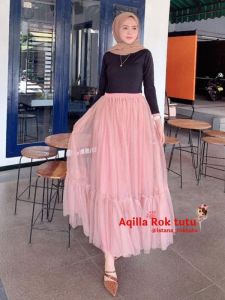ROK PESTA TUTU TRBARU JESYKA PANJANG NEW TERBARU PRMPUAN WANITA REMPEL RAPI MAYUNG NEMBANG BAHAN TILE  PERMIUM FULL FURING TERBARU ANTI NERAWANG MURAH BERKUALITAS