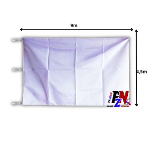 Bendera Polos Putih Poliester Peles Super Jumbo (12m)