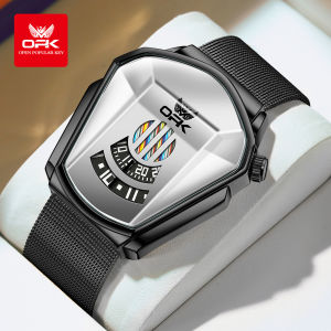 OPK Mens Watch Brand New Original Authentic Unique Creative Dial Design Waterproof Casual Quartz Mens Watch