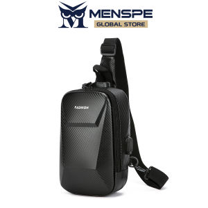 MENSPE Mens Chest Bag Multi-Functional Crossbody Bag Smooth Zipper Bag Sports Bag Waterproof Anti-Thief Code Lock Casual Bag Street Shoulder Bag Messenger Bag Versatile Fashion Chest Bag Travel Bag Business Bag