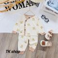 Bộ Dài Tay Sơ Sinh Minium Baby Tăm Lạnh Co Giãn Mềm Mại Thoải Mái Cho Em Bé 3-9kg. 