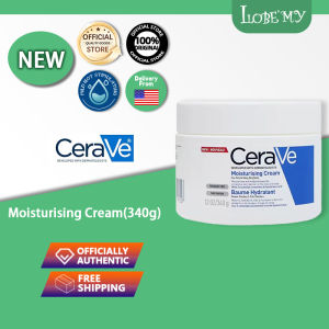 CeraVe 48H Moisturising Cream 340g – Deep Hydration for Face & Body Ideal for Normal to Dry Skin