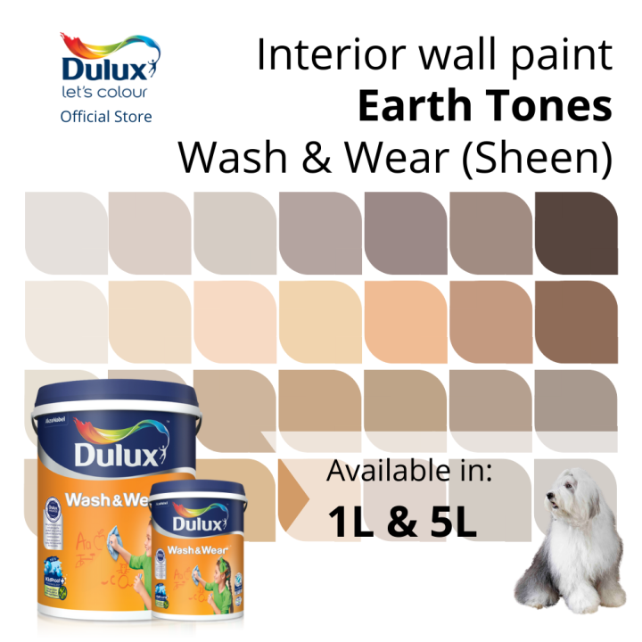 Dulux Interior Wall Paint Shades of Earth Tones (Washable / KidProof
