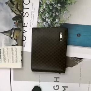 Men Business Leather Bifold Short Wallet Purse Card Pocket