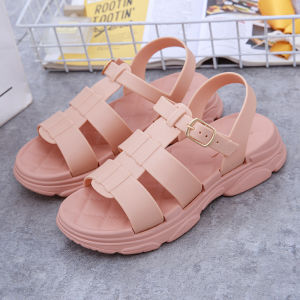 Giày Xỏ Ngón Sandal Nữ Rọ Khóa Gài Thời Trang Giày Nhựa Quai Hậu Đế Cao Êm Chân Chống Nước