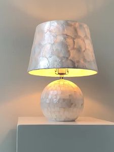 American Style Minimalist Living Room Bedroom Bedside Hotel Wedding Model Room Homestay Study Natural Shell Table Lamp