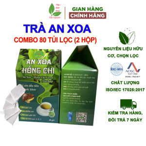Combo 2 hộp trà túi lọc cây an xoa nấm hồng chi Bảo Khang (hộp 40 túi) cho người men gan cao gan nhiễm mỡ mát gan giải độc gan