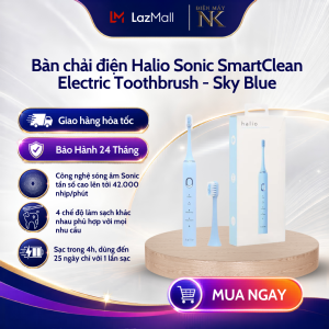 Bàn Chải Điện Làm Sạch Sâu Halio Sonic SmartClean Electronic Toothbrush - Bảo Hành 24 Tháng