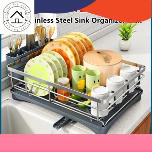 Kitchen Drain Rack Sink Dish Drain Rack Cutlery Fork Spoon Drainer Holder Kitchen Organizer Rak