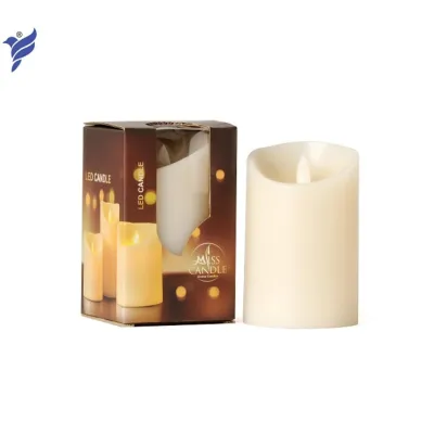 Nến điện tử vỏ sáp Pillar Led EDC0412 (7.5 x 12 cm) dùng để decor phòng ngủ trang trí phòng thêm lung linh