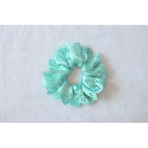 Scrunchie Glossy corak batik cepol ikat rambut anti pusing - 12cm jepit rambut gelang karet.