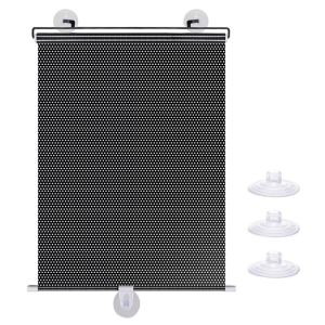 PAZNUL No Drill Roll Curtain With Suction Cup Movable Blackout Roller Blind Shutter Blackout Shades Window