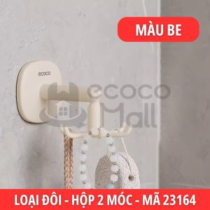 Set 2 móc dán ECOCO 6 cạnh xoay 360 độ Móc treo đồ đa năng chịu lực thế hệ mới siêu chắc 23164