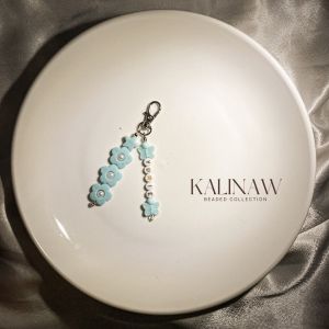 KALINAW Cute Customized Name Flower Candy Colored Beaded Keychain/ Phone Strap/ Lobster Clasp