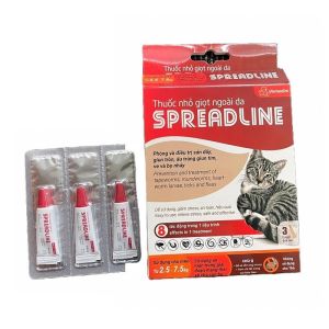 Vemedim SPREADLINE nhỏ giọt ngoài da phòng và diệt sạch rận tai sán dây giun tròn ấu trùng giun tim ve và bọ nhảy cho mèo