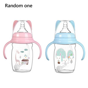 Pulchra ขวดให้อาหาร ซิลิโคน Pacifier สำหรับเด็กขวดนมน้ำตาลเบาขวดฝึกอบรมทารกพร้อมที่จับ ﻿