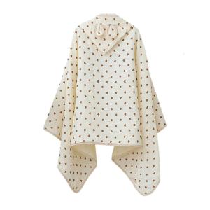 4-Layer Soft Muslin-Bath Towel for Baby Infant Wrap Towel Lovely Print Infant Hooded Bathrobe High Absorbent Beach Towel